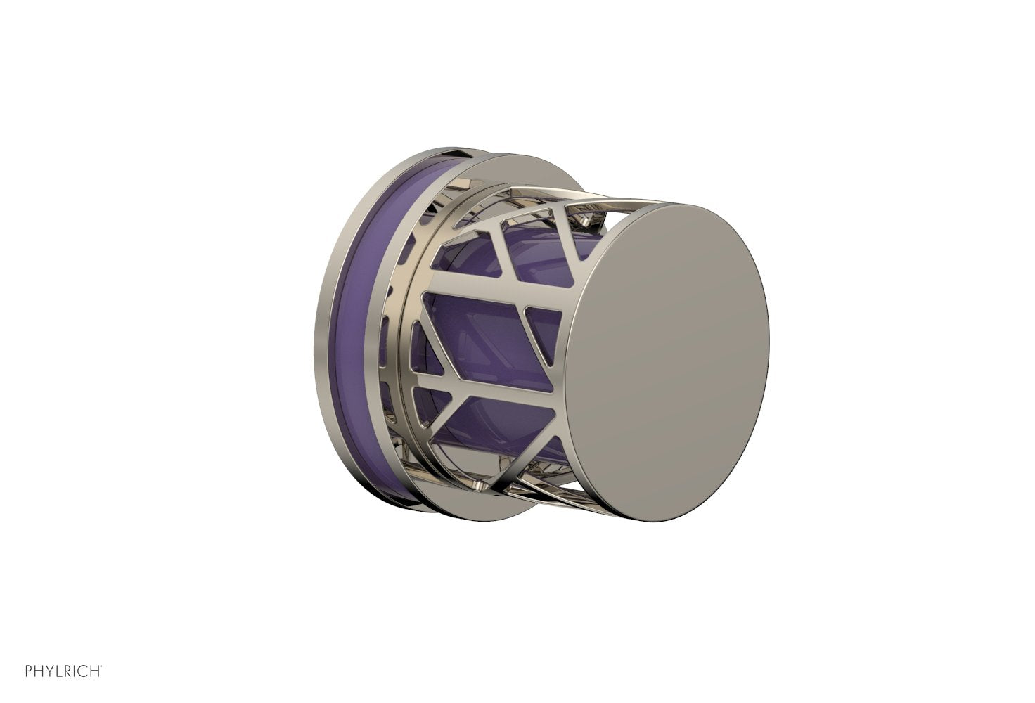 JOLIE Volume Control/Diverter Trim - Round Handle with "Purple" Accents 222-35