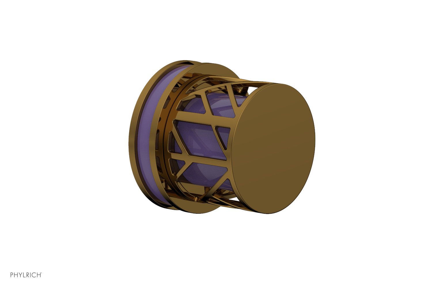 JOLIE Volume Control/Diverter Trim - Round Handle with "Purple" Accents 222-35