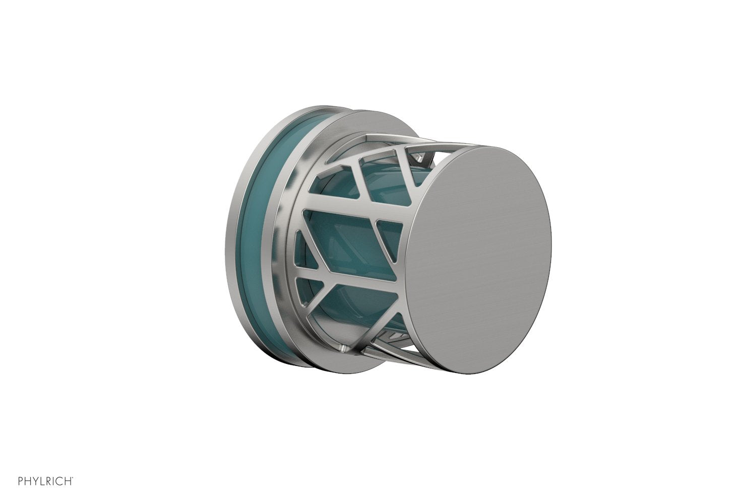 JOLIE Volume Control/Diverter Trim - Round Handle with "Turquoise" Accents 222-35