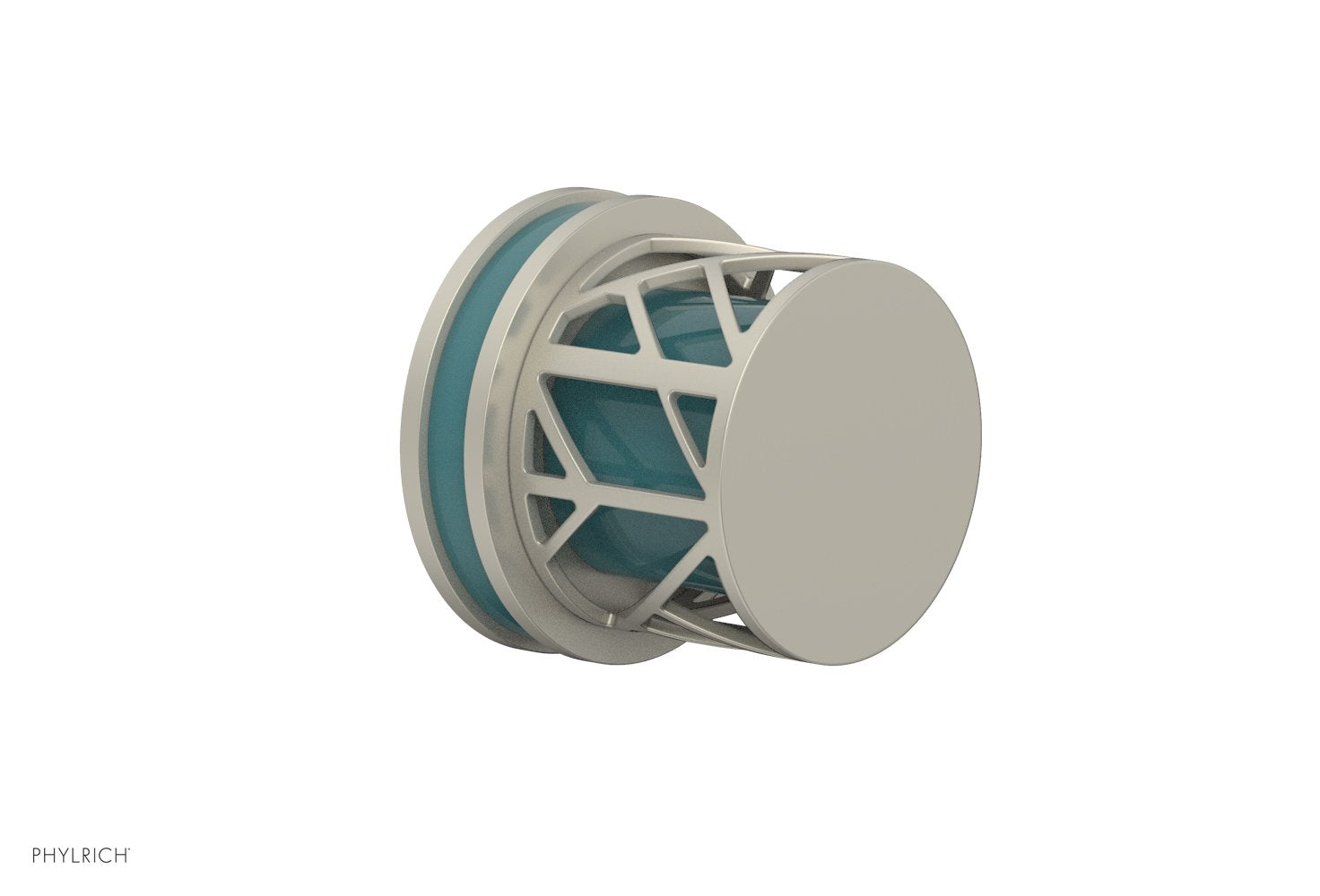 JOLIE Volume Control/Diverter Trim - Round Handle with "Turquoise" Accents 222-35