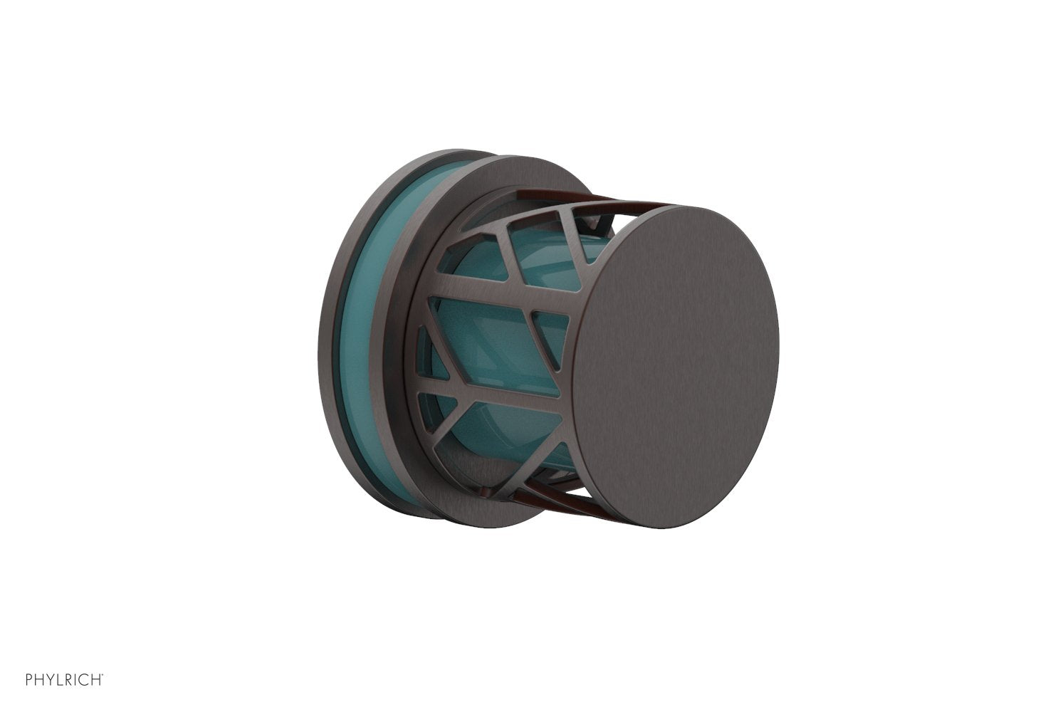 JOLIE Volume Control/Diverter Trim - Round Handle with "Turquoise" Accents 222-35