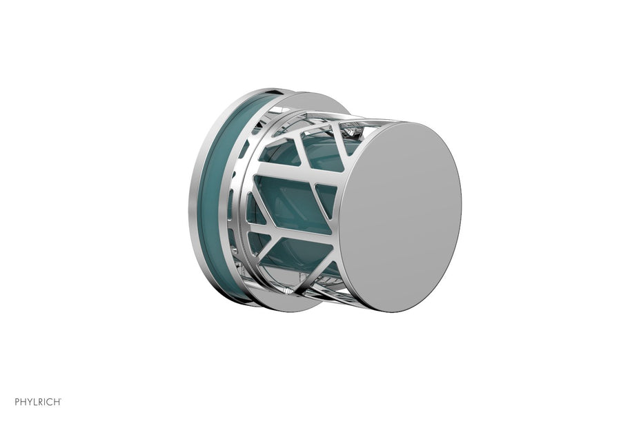 JOLIE Volume Control/Diverter Trim - Round Handle with "Turquoise" Accents 222-35