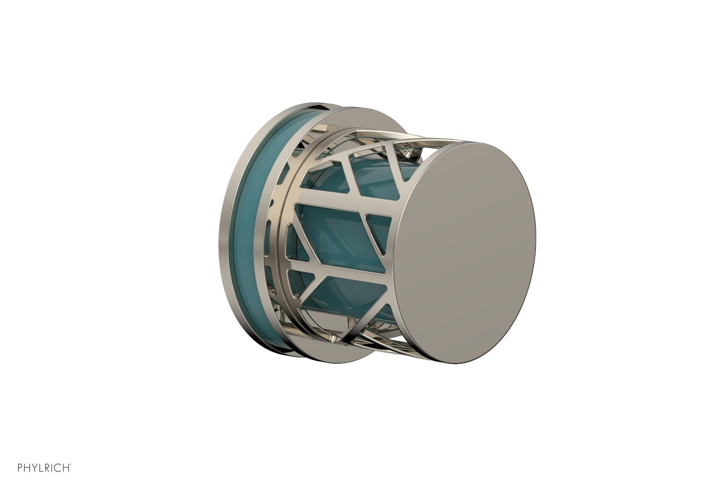 JOLIE Volume Control/Diverter Trim - Round Handle with "Turquoise" Accents 222-35