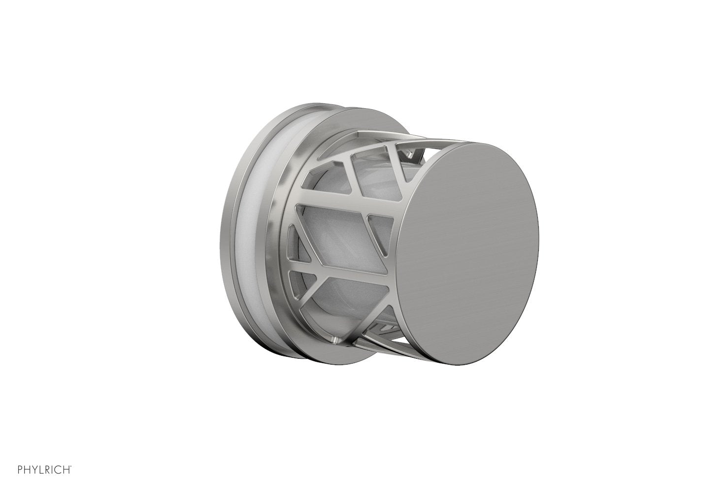 JOLIE Volume Control/Diverter Trim - Round Handle with "White" Accents 222-35