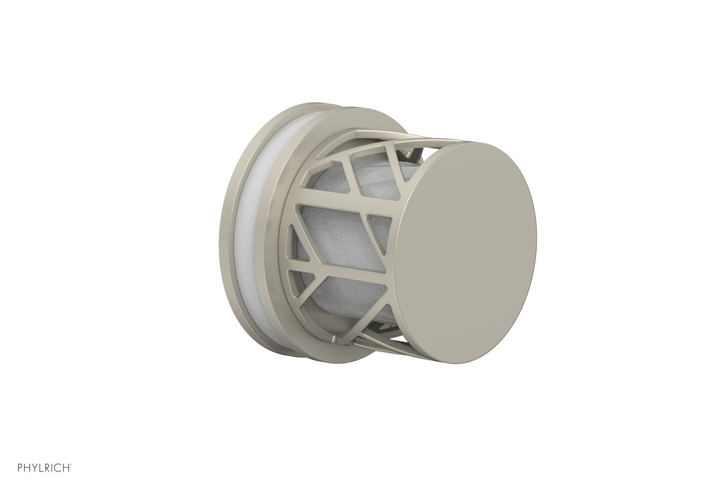 JOLIE Volume Control/Diverter Trim - Round Handle with "White" Accents 222-35