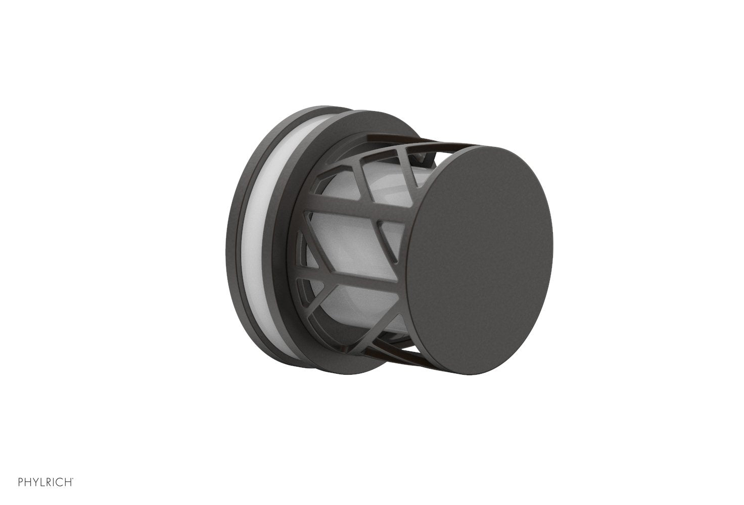 JOLIE Volume Control/Diverter Trim - Round Handle with "White" Accents 222-35