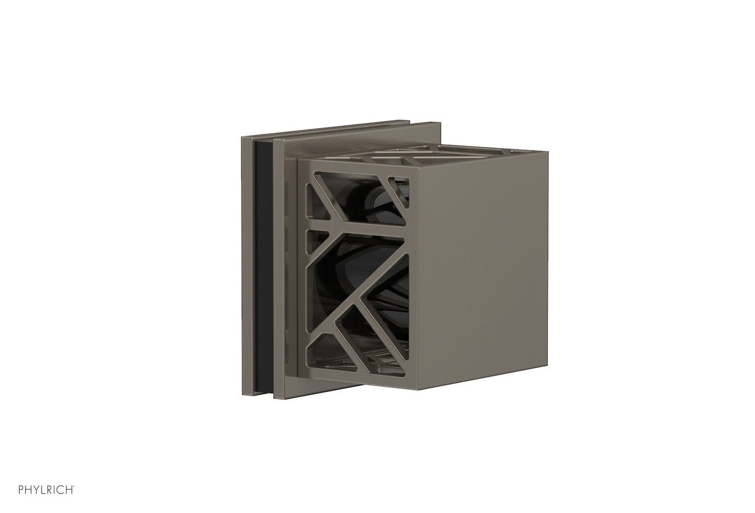 JOLIE Volume Control/Diverter Trim - Square Handle with "Black" Accents 222-36