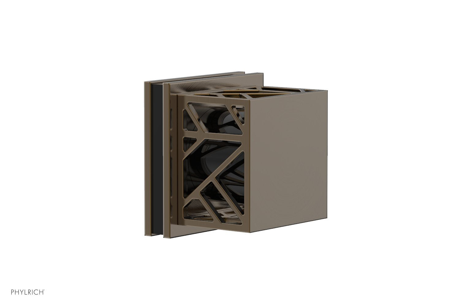 JOLIE Volume Control/Diverter Trim - Square Handle with "Black" Accents 222-36