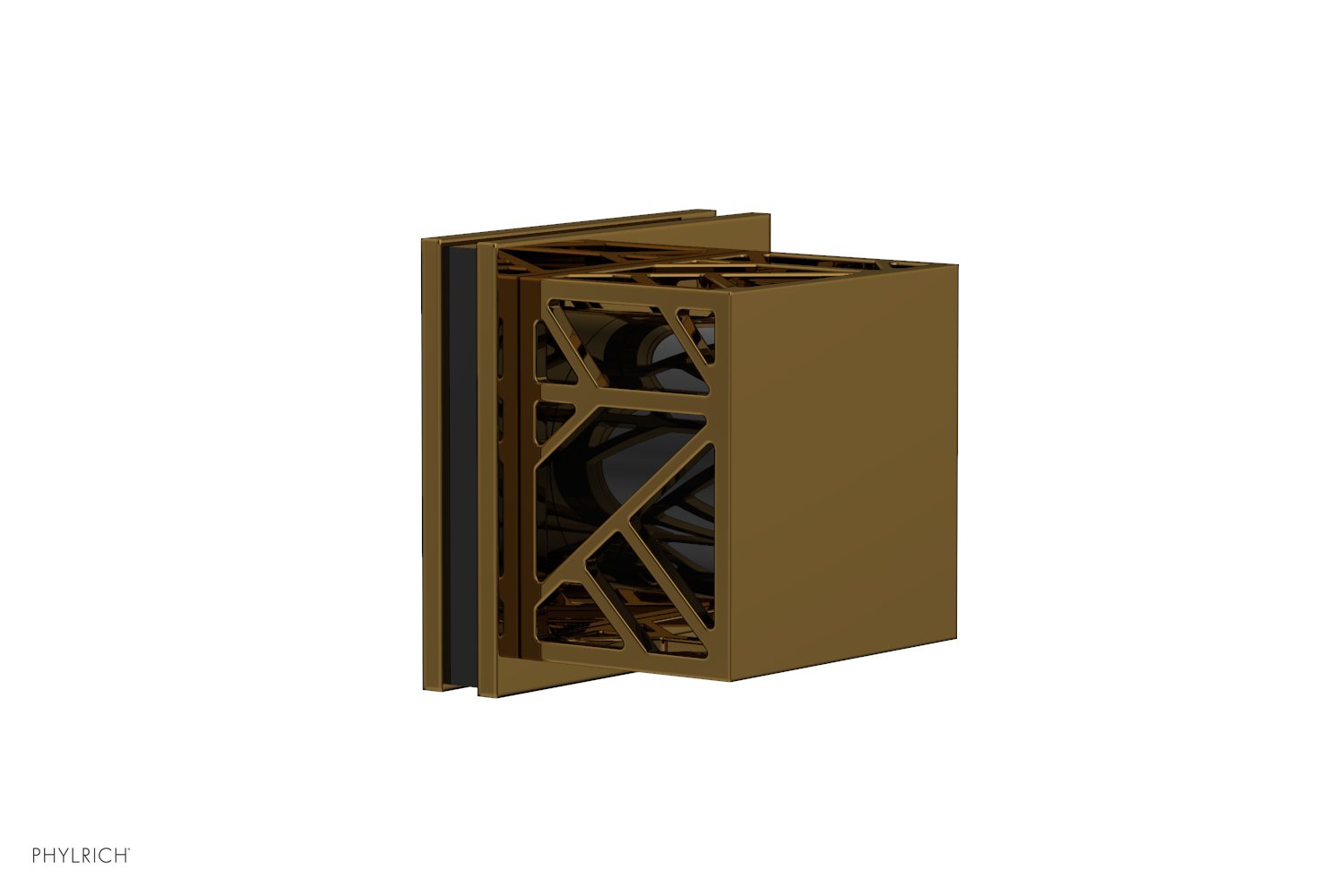 JOLIE Volume Control/Diverter Trim - Square Handle with "Black" Accents 222-36