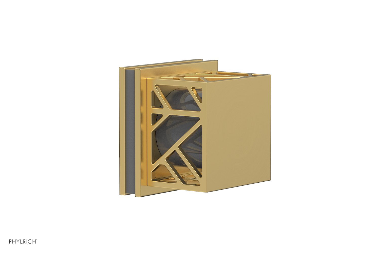 JOLIE Volume Control/Diverter Trim - Square Handle with "Grey" Accents 222-36