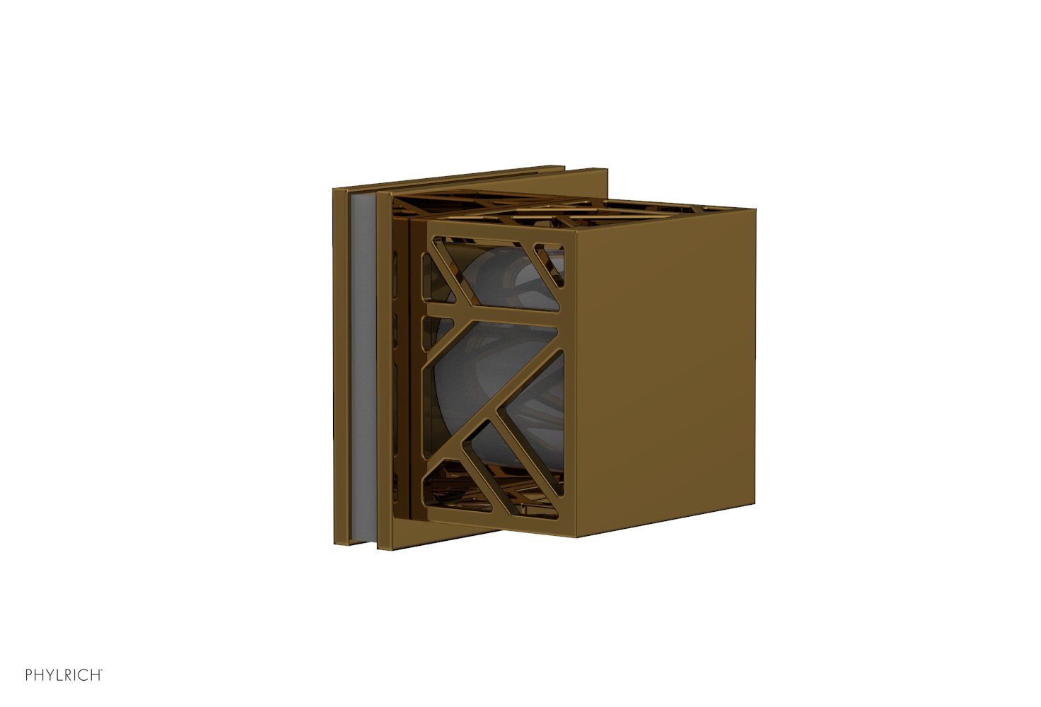 JOLIE Volume Control/Diverter Trim - Square Handle with "Grey" Accents 222-36