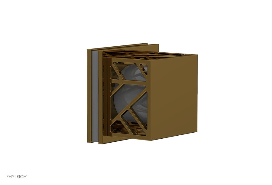 JOLIE Volume Control/Diverter Trim - Square Handle with "Grey" Accents 222-36