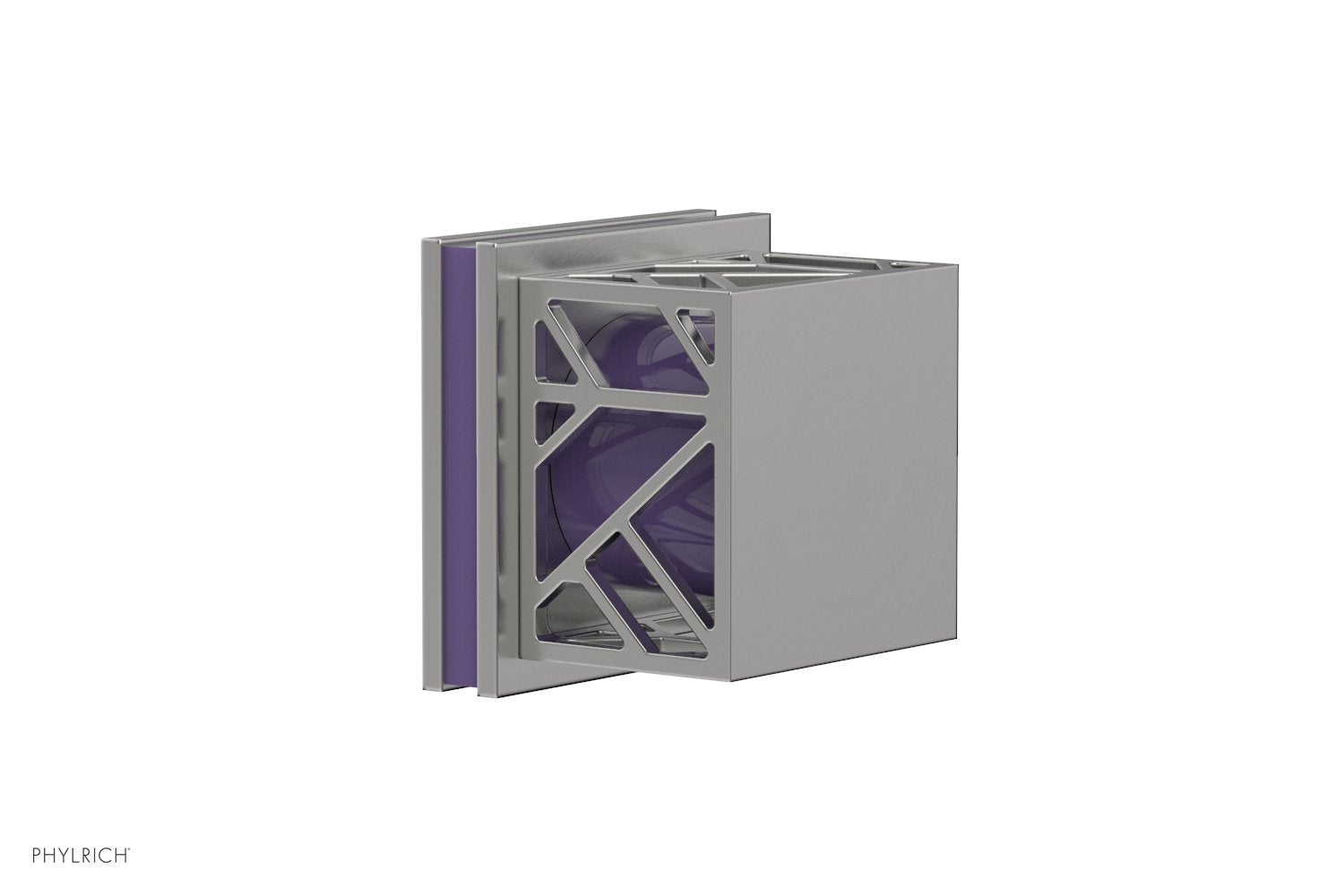 JOLIE Volume Control/Diverter Trim - Square Handle with "Purple" Accents 222-36