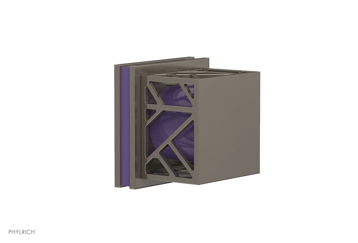 JOLIE Volume Control/Diverter Trim - Square Handle with "Purple" Accents 222-36