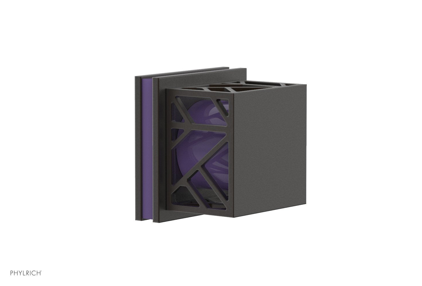 JOLIE Volume Control/Diverter Trim - Square Handle with "Purple" Accents 222-36