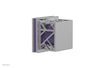 JOLIE Volume Control/Diverter Trim - Square Handle with "Purple" Accents 222-36