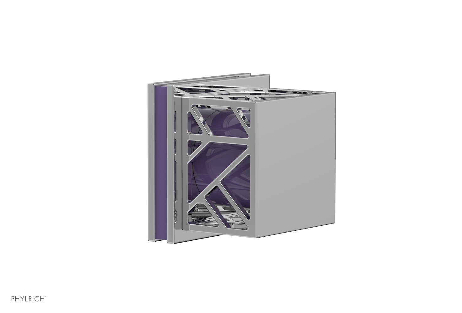 JOLIE Volume Control/Diverter Trim - Square Handle with "Purple" Accents 222-36