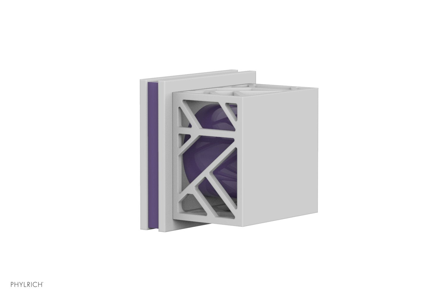 JOLIE Volume Control/Diverter Trim - Square Handle with "Purple" Accents 222-36
