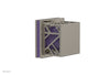JOLIE Volume Control/Diverter Trim - Square Handle with "Purple" Accents 222-36