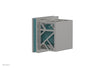 JOLIE Volume Control/Diverter Trim - Square Handle with "Turquoise" Accents 222-36