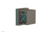 JOLIE Volume Control/Diverter Trim - Square Handle with "Turquoise" Accents 222-36