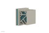 JOLIE Volume Control/Diverter Trim - Square Handle with "Turquoise" Accents 222-36