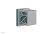 JOLIE Volume Control/Diverter Trim - Square Handle with "Turquoise" Accents 222-36