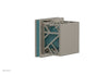 JOLIE Volume Control/Diverter Trim - Square Handle with "Turquoise" Accents 222-36