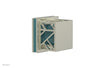 JOLIE Volume Control/Diverter Trim - Square Handle with "Turquoise" Accents 222-36