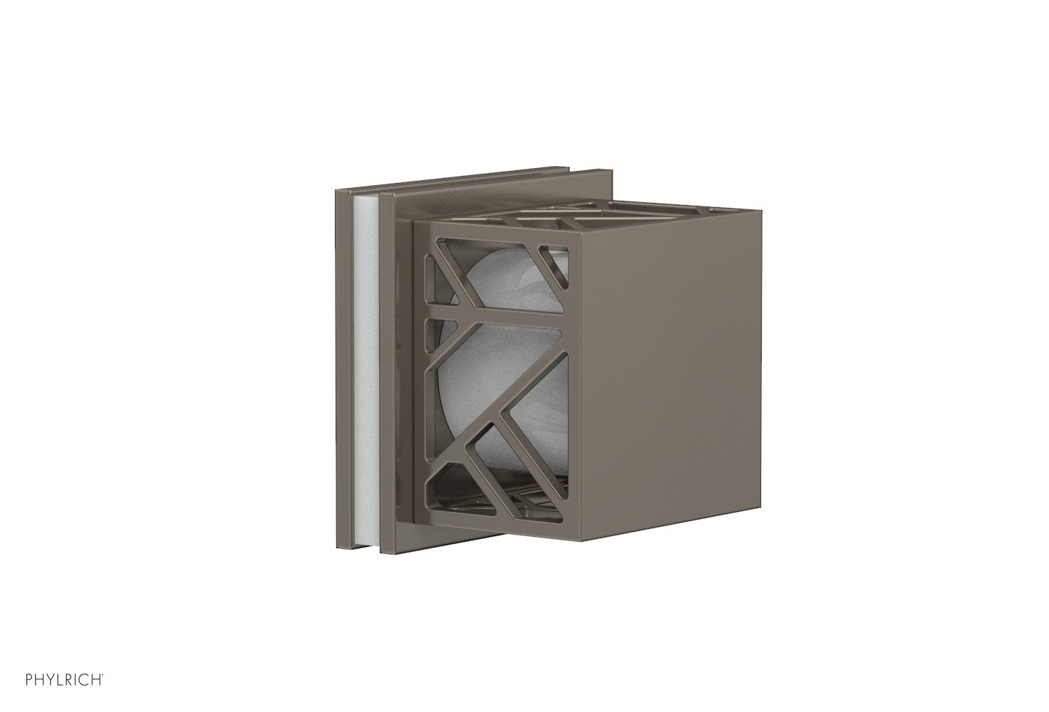 JOLIE Volume Control/Diverter Trim - Square Handle with "White" Accents 222-36