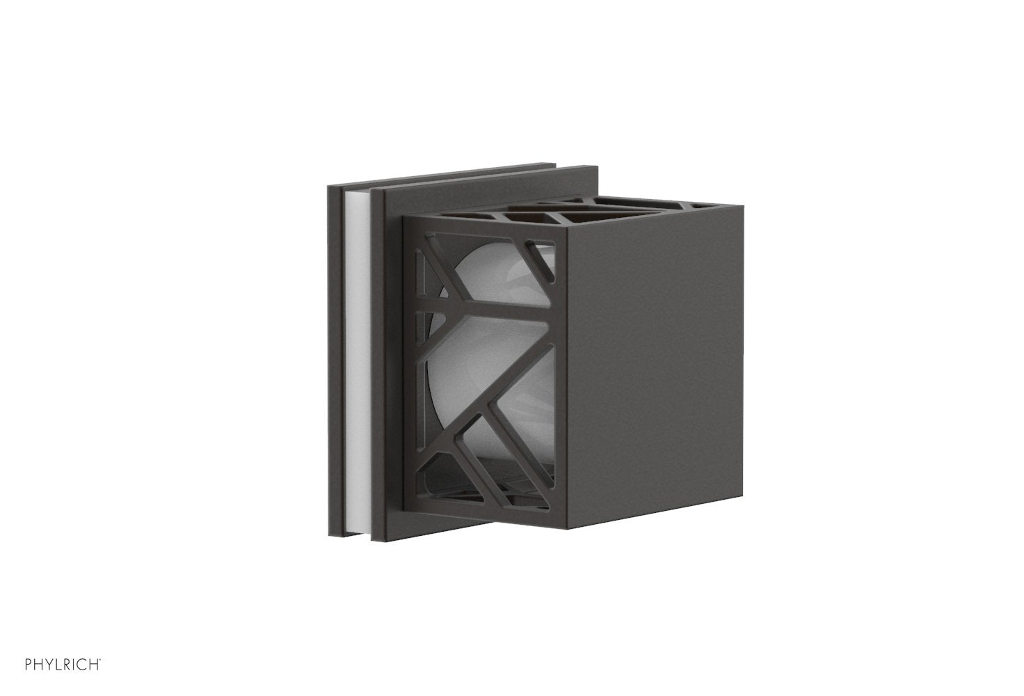 JOLIE Volume Control/Diverter Trim - Square Handle with "White" Accents 222-36