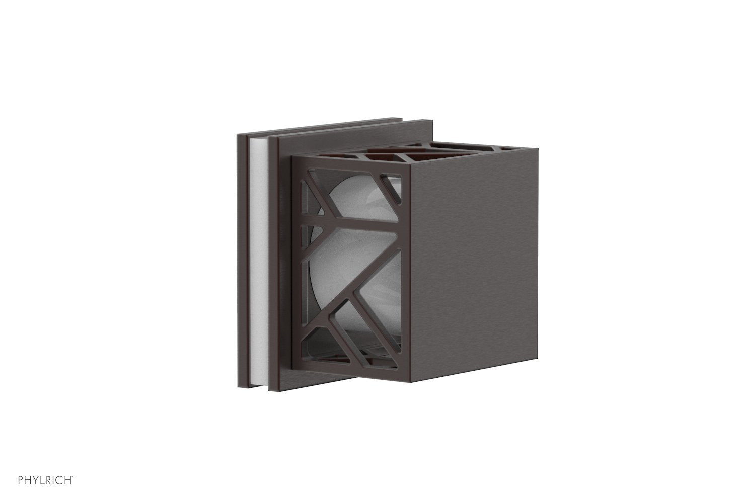 JOLIE Volume Control/Diverter Trim - Square Handle with "White" Accents 222-36