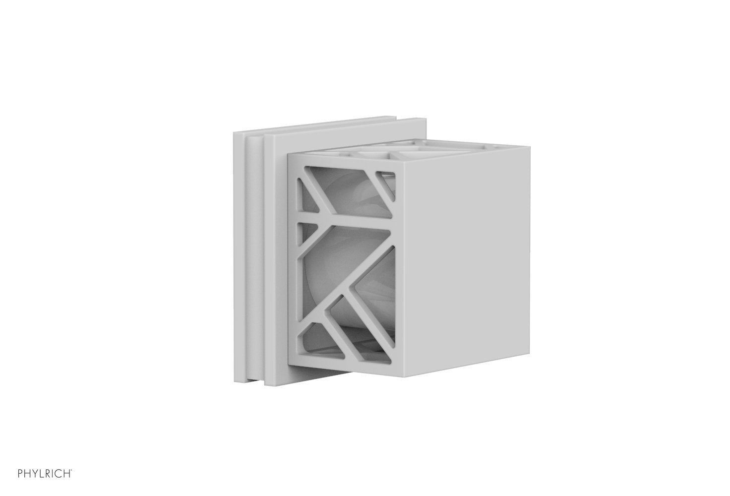 JOLIE Volume Control/Diverter Trim - Square Handle with "White" Accents 222-36