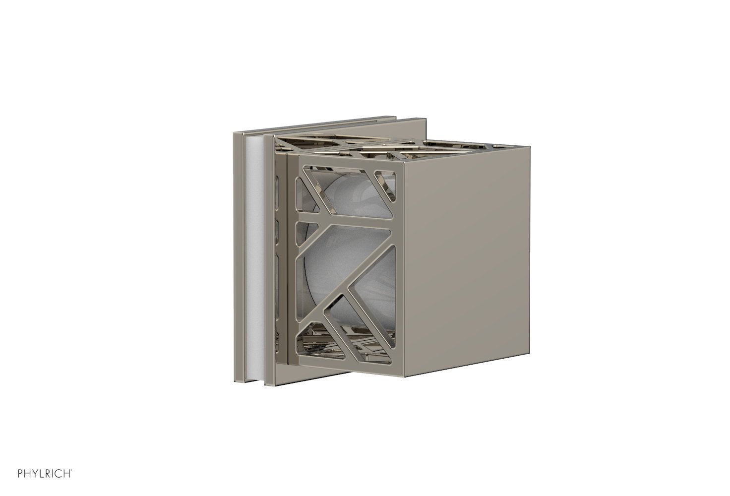 JOLIE Volume Control/Diverter Trim - Square Handle with "White" Accents 222-36