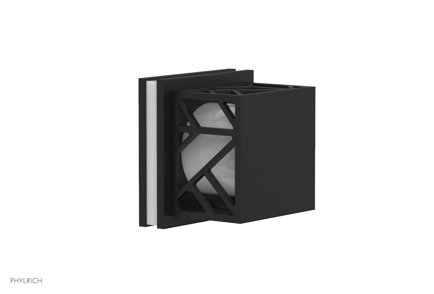 JOLIE Volume Control/Diverter Trim - Square Handle with "White" Accents 222-36