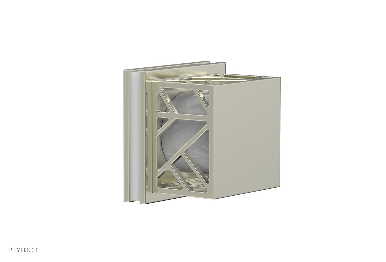 JOLIE Volume Control/Diverter Trim - Square Handle with "White" Accents 222-36