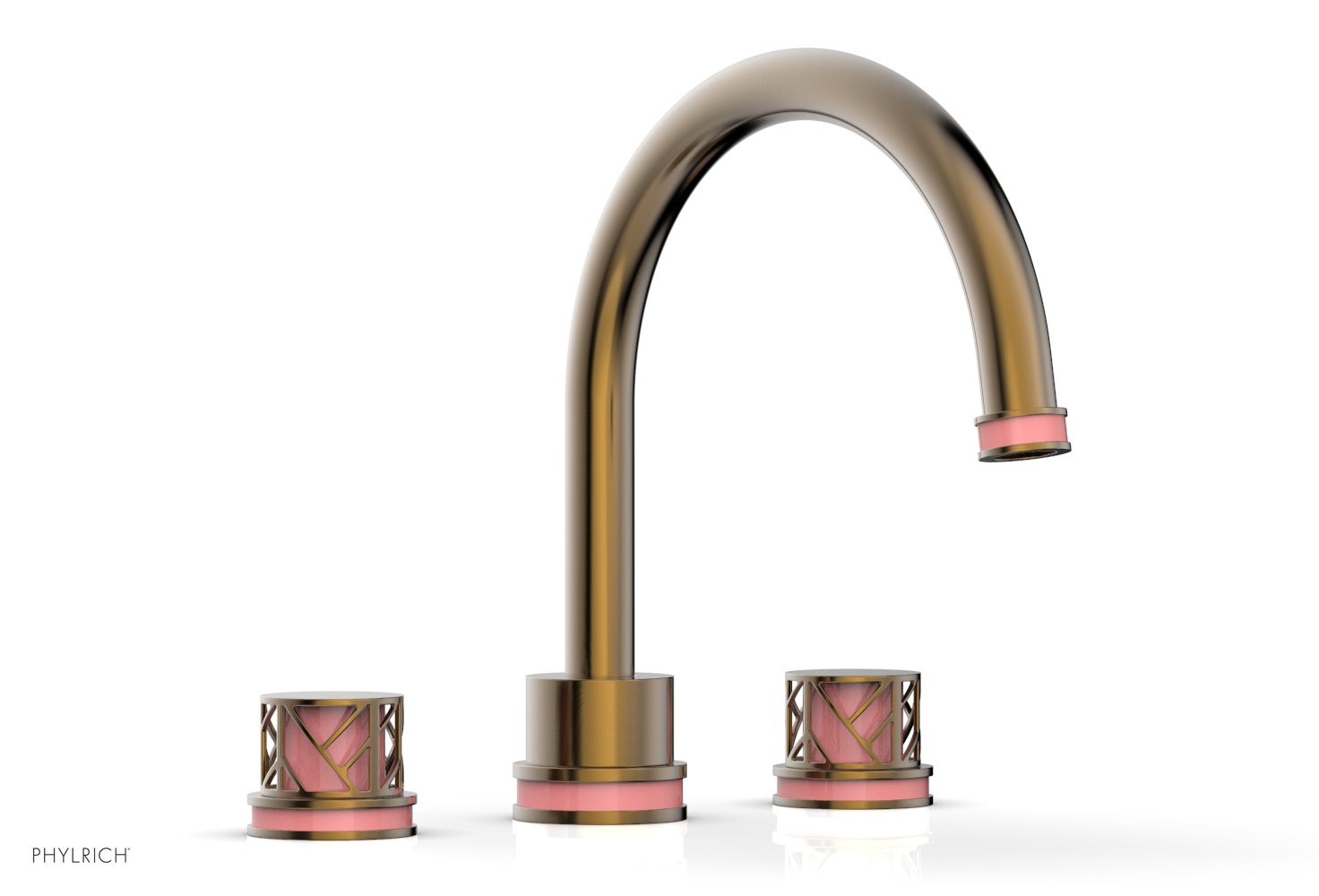 JOLIE Deck Tub Set - Round Handles with "Pink" Accents 222-40
