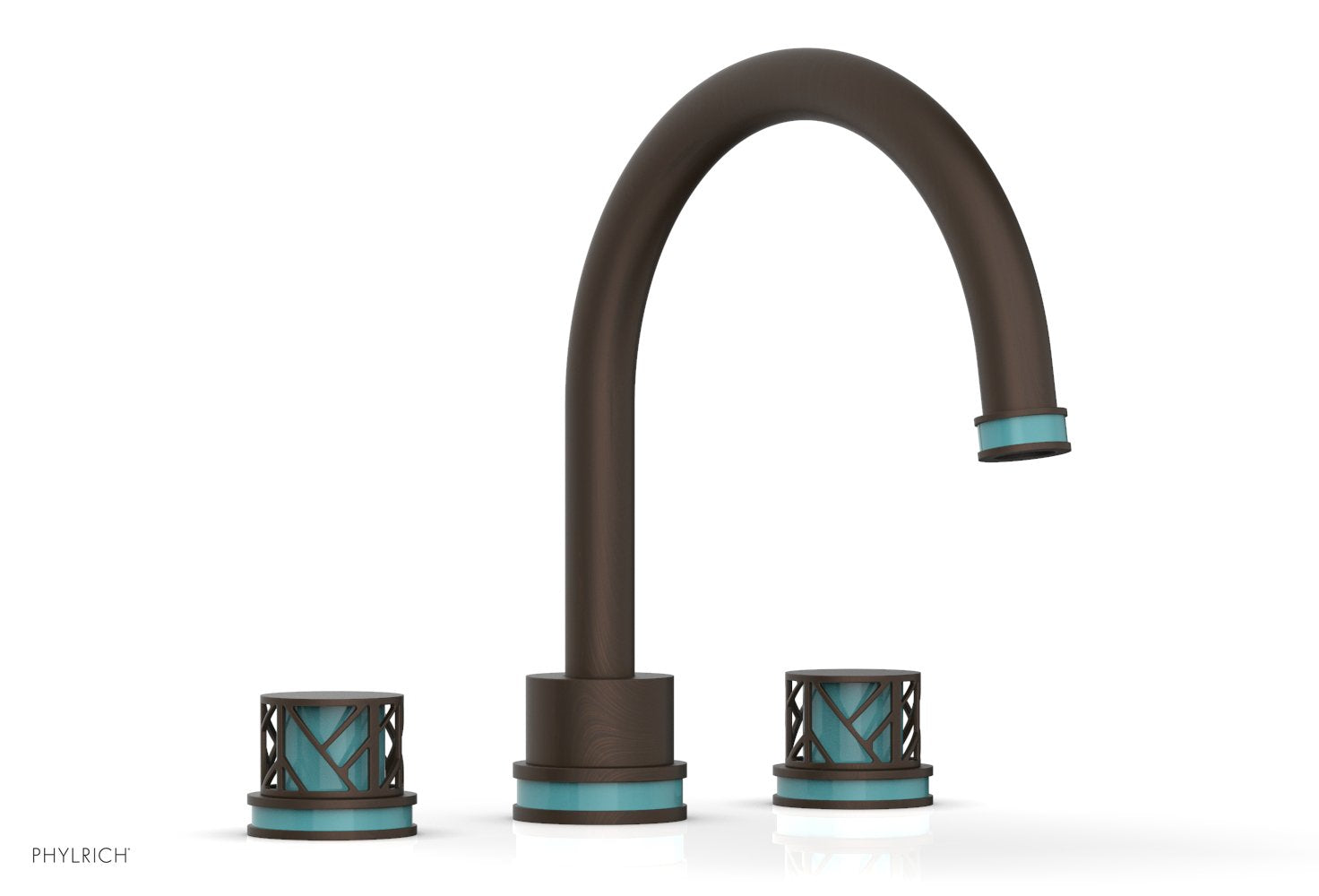 JOLIE Deck Tub Set - Round Handles with "Turquoise" Accents 222-40