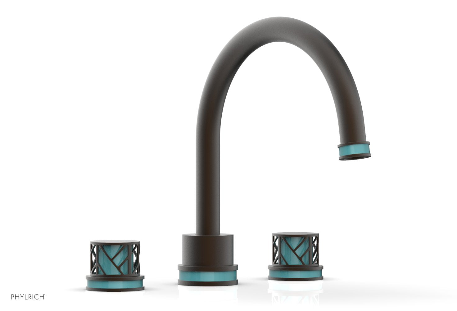 JOLIE Deck Tub Set - Round Handles with "Turquoise" Accents 222-40