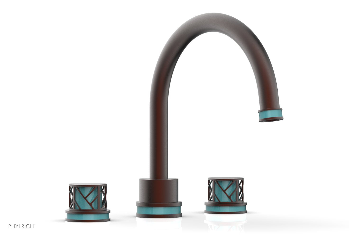 JOLIE Deck Tub Set - Round Handles with "Turquoise" Accents 222-40