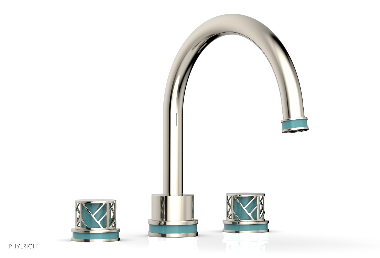 JOLIE Deck Tub Set - Round Handles with "Turquoise" Accents 222-40