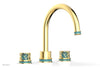 JOLIE Deck Tub Set - Round Handles with "Turquoise" Accents 222-40