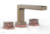 JOLIE Deck Tub Set - Square Handles with "Pink" Accents 222-41