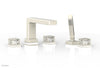 JOLIE Deck Tub Set with Hand Shower - Square Handles with "White" Accents 222-49