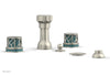 JOLIE Four Hole Bidet Set - Round Handles with "Turquoise Accents" 222-60