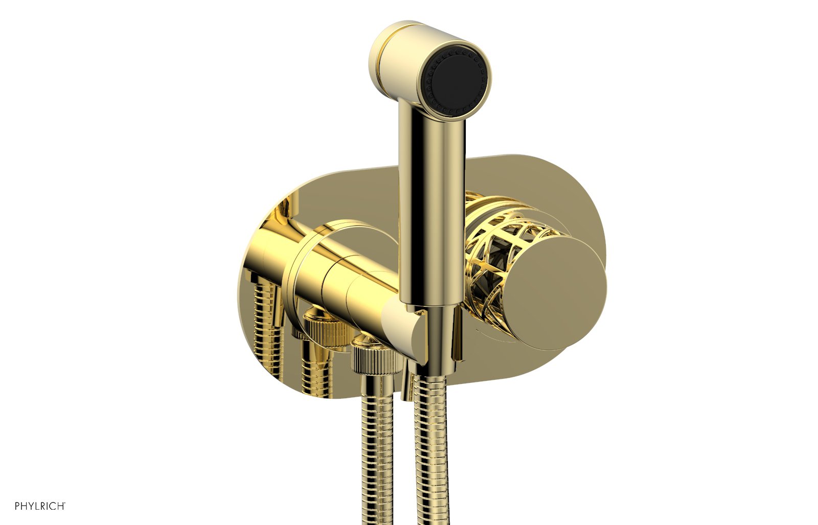 JOLIE Wall Mounted Bidet, Round Handle with "Black" Accents 222-64