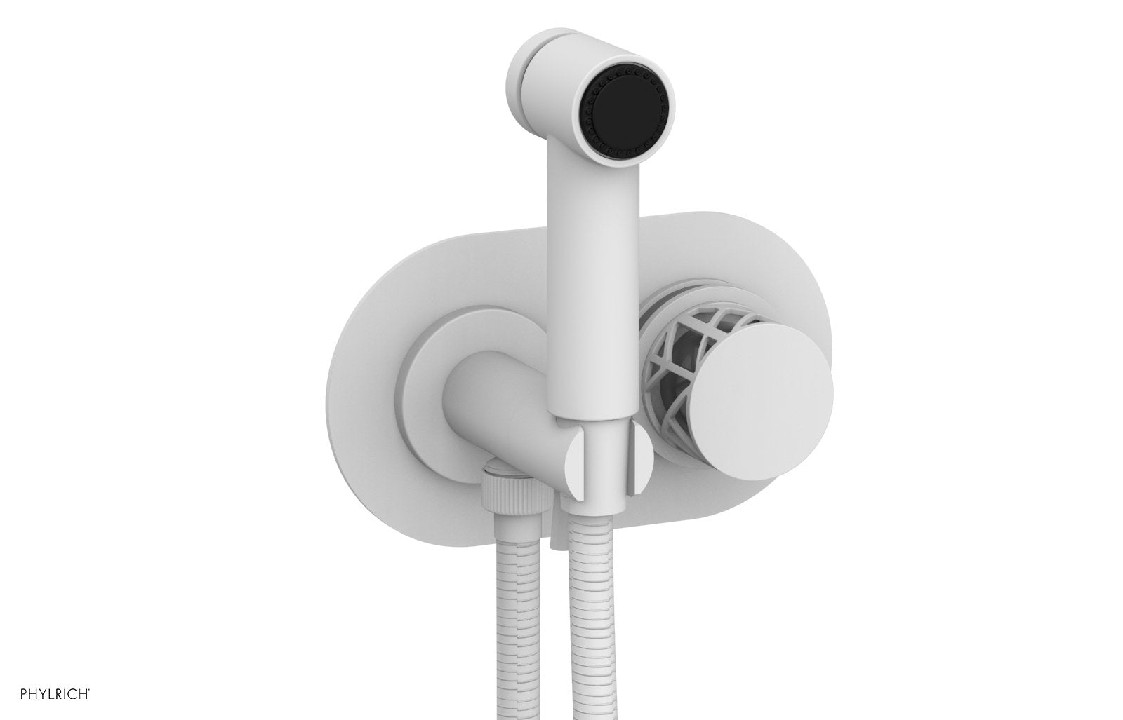 JOLIE Wall Mounted Bidet, Round Handle with "Grey" Accents 222-64