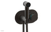 JOLIE Wall Mounted Bidet, Round Handle with "Turquoise" Accents 222-64
