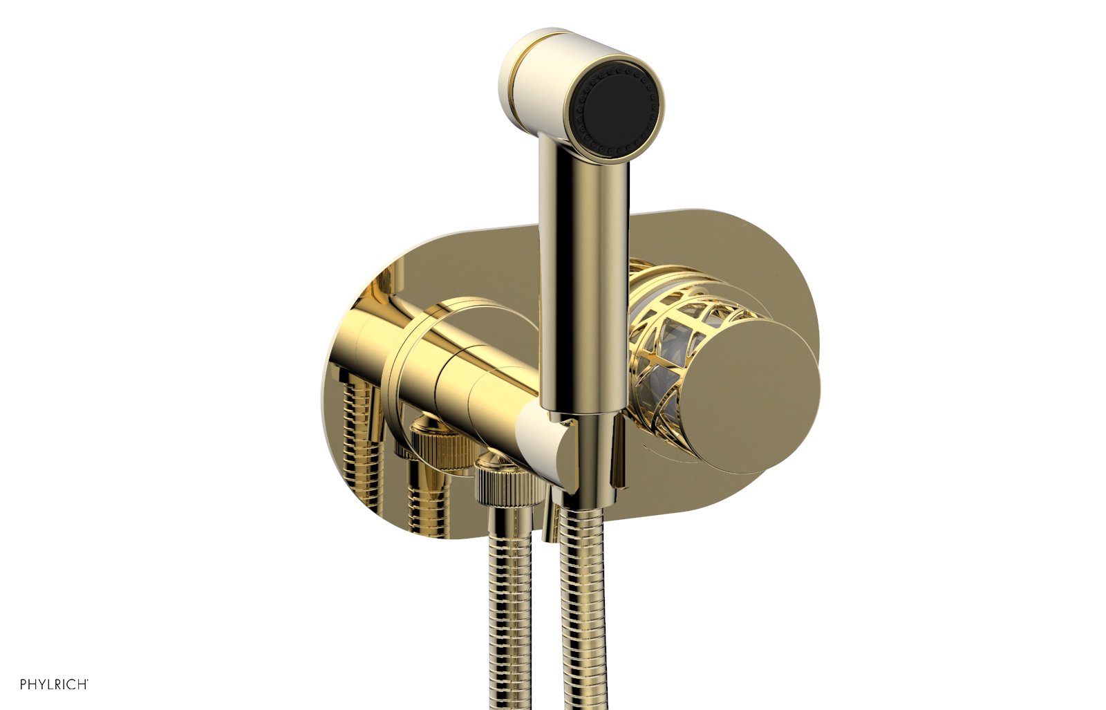 JOLIE Wall Mounted Bidet, Round Handle with "White" Accents 222-64