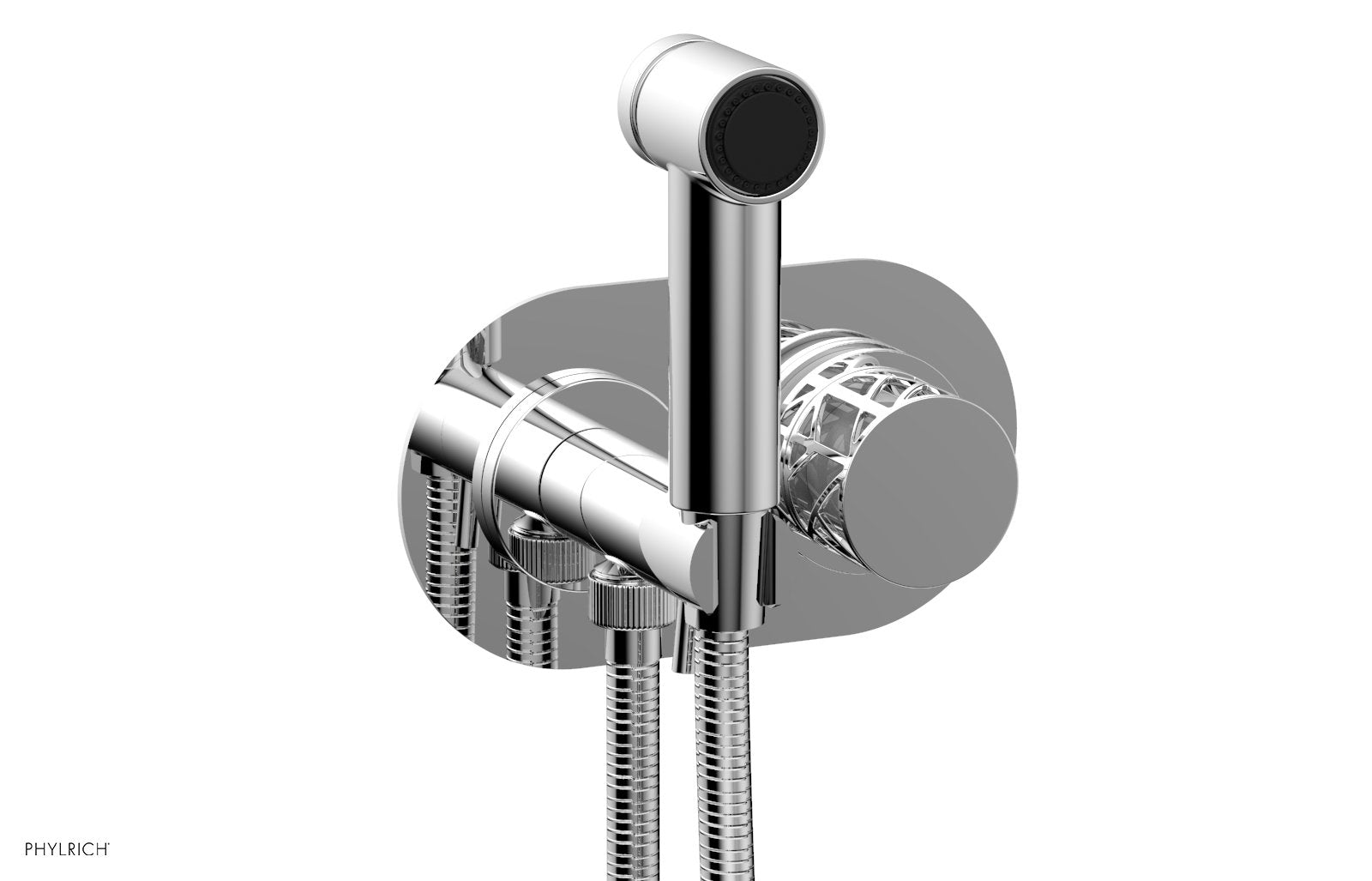 JOLIE Wall Mounted Bidet, Round Handle with "White" Accents 222-64